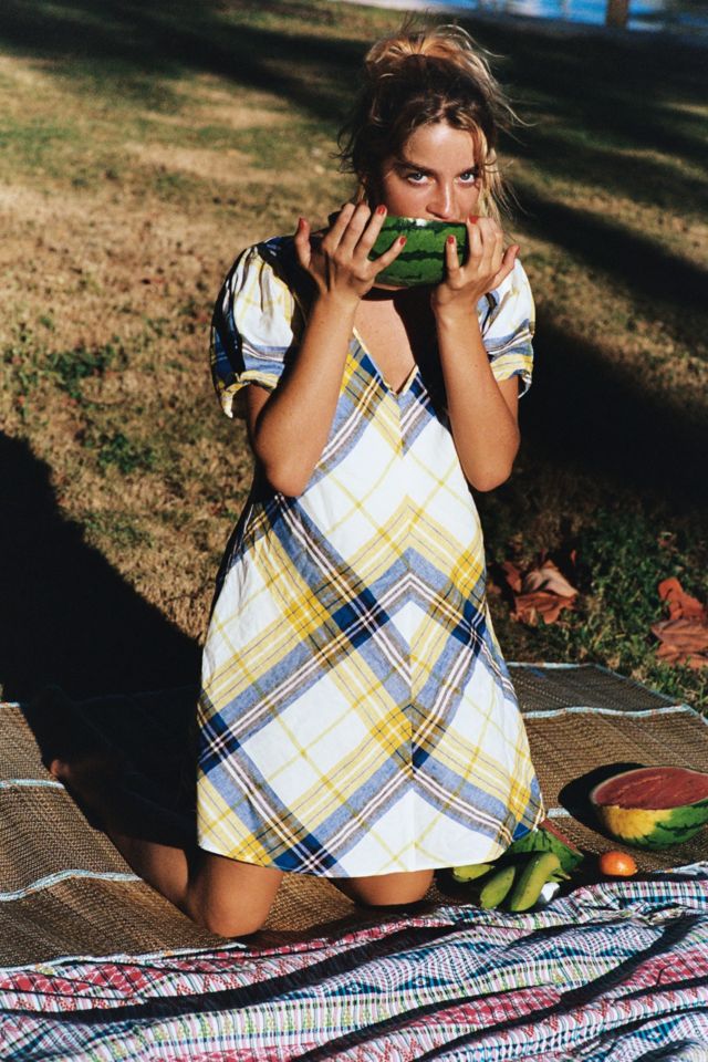 Yellow plaid best sale dress urban outfitters