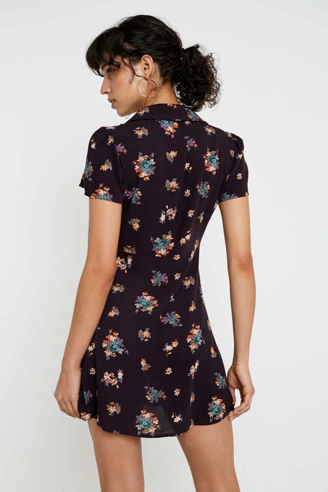 UO Mallory Floral Button-Through Shirt Dress #3