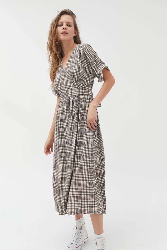 Urban outfitters 2025 gingham wrap dress