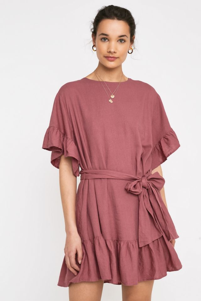 UO Suddenly Spring Rose Mini Dress Urban Outfitters UK