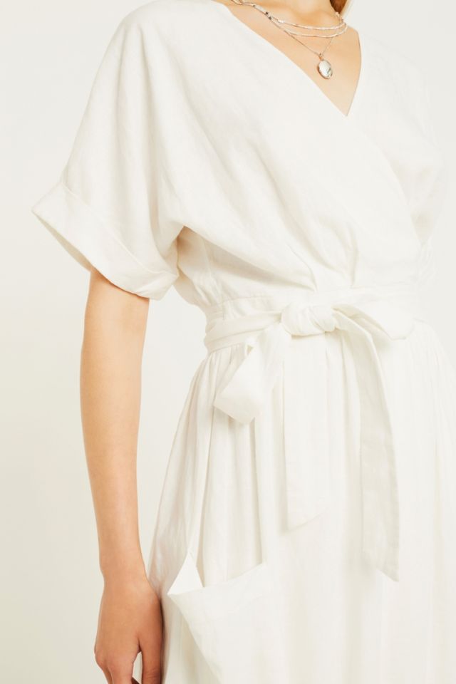 Urban outfitters sale white wrap dress