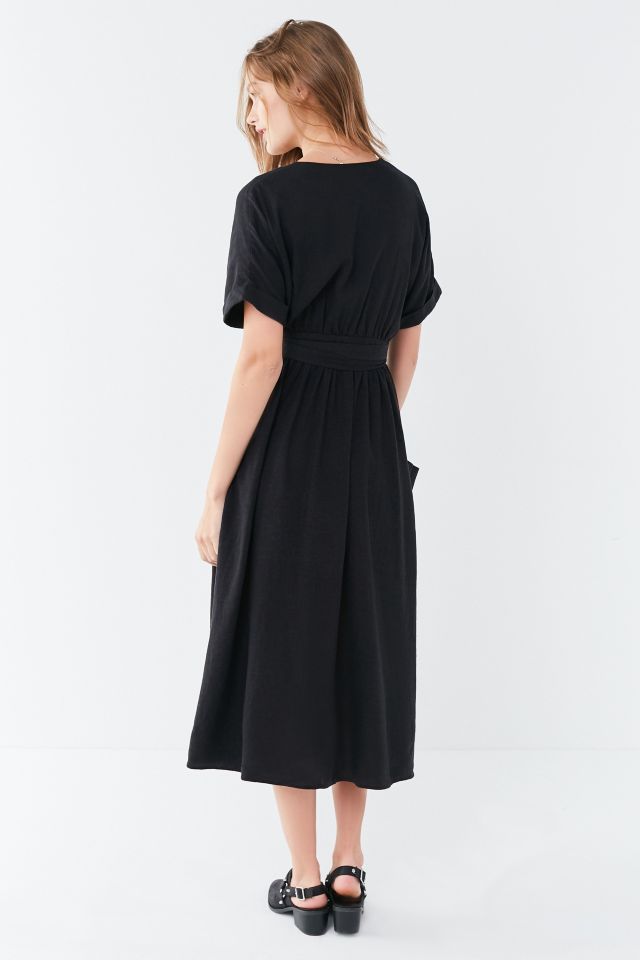 Urban outfitters best sale linen wrap dress