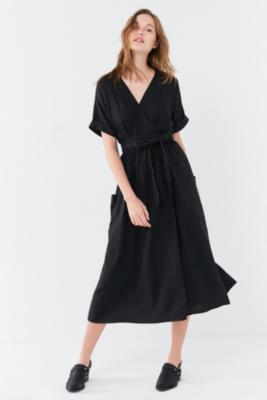 urban outfitters midi wrap dress