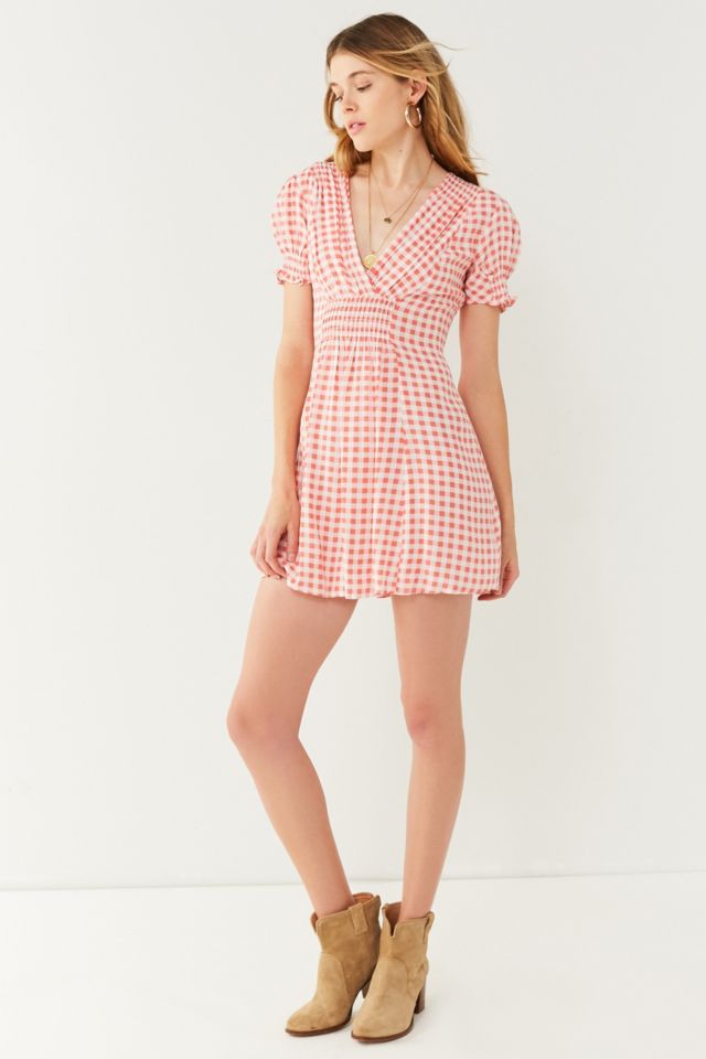 Urban outfitters pink gingham dress sale