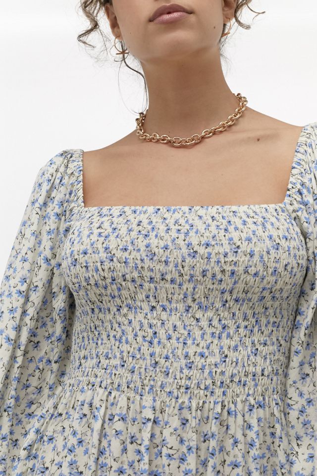 UO - Robe midi smockée imprimé floral Odila #3