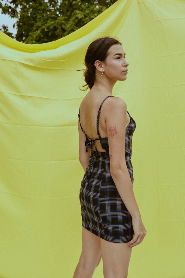 UO Monica Plaid Mini Dress Urban Outfitters UK