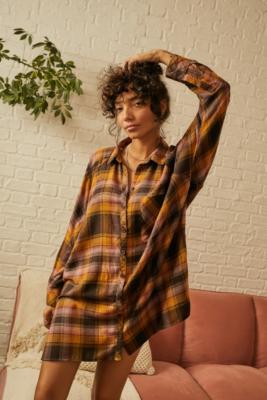 ashley check shirtdress