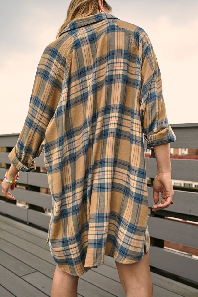 UO - Robe chemise écossaise Ashley écru #2