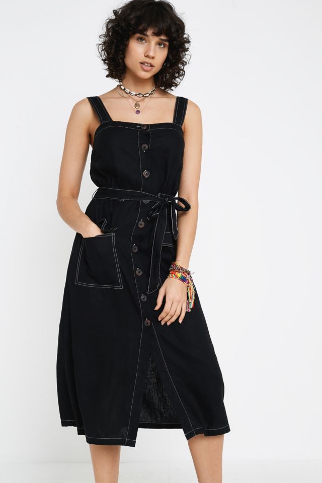 Urban outfitters hotsell black midi dress