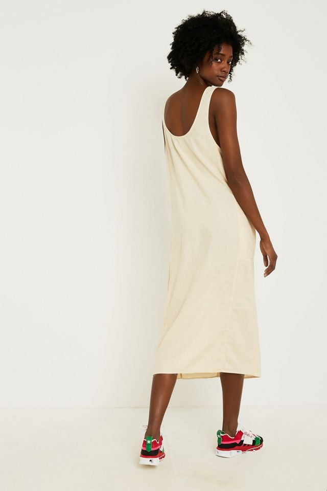 UO Delilah White Linen Dress #2