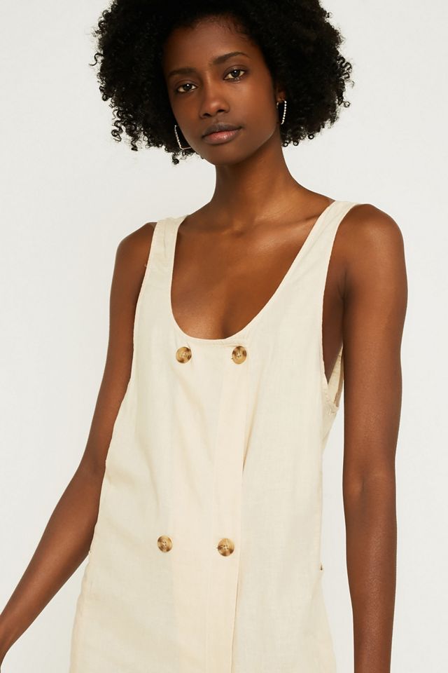 UO Delilah White Linen Dress #3