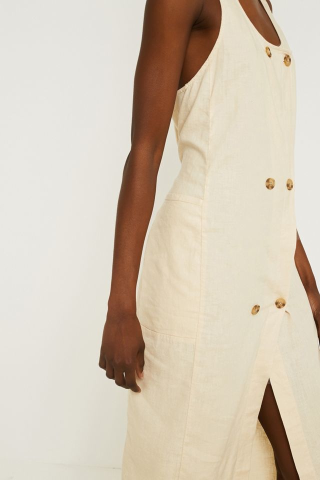 UO Delilah White Linen Dress #4