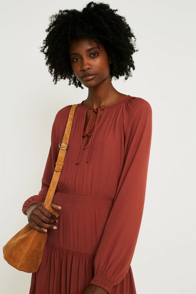 UO - Robe midi Reese à smocks et volants #4