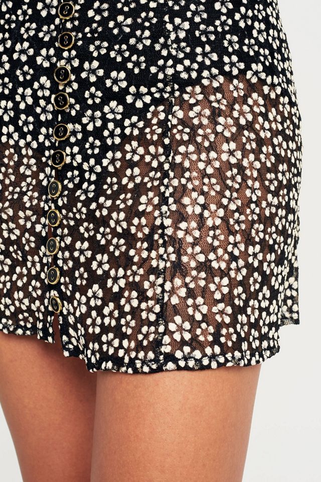 Pins & Needles Mindy Floral Button-Through Mini Vestido #3
