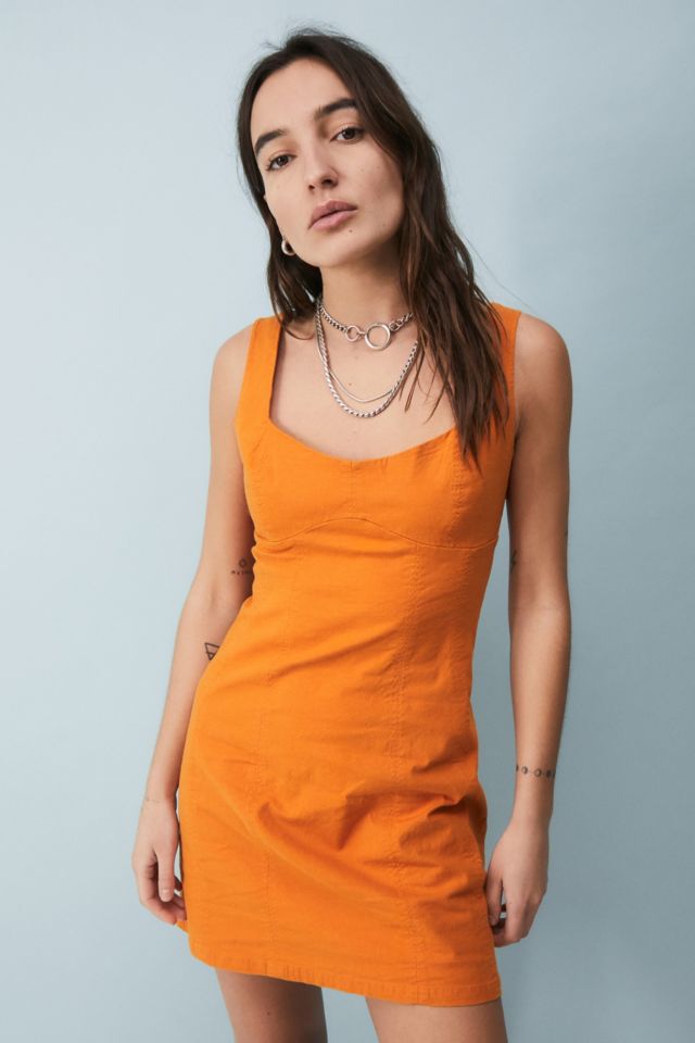 Orange dress 2025 urban outfitters