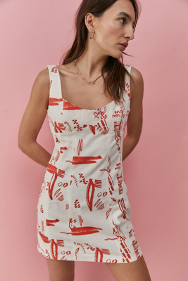 Robe Urban Outfitters O&O Orange, Longueur Genou, Taille M - Neuve Avec étiquettes