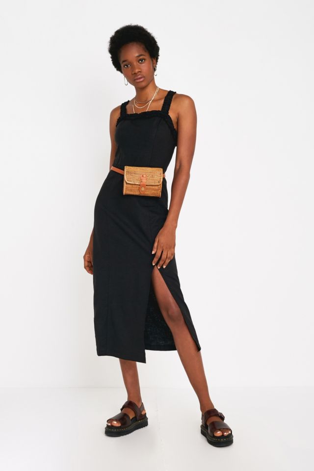 Urban outfitters best sale black midi dress