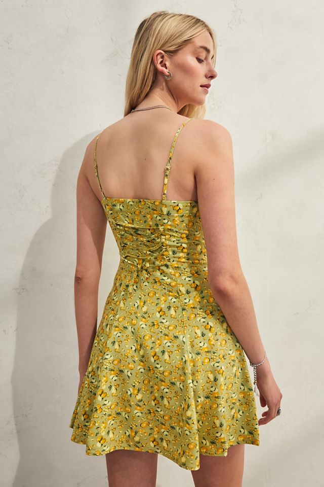 UO Darcy Green Fruit Mini Dress  #1