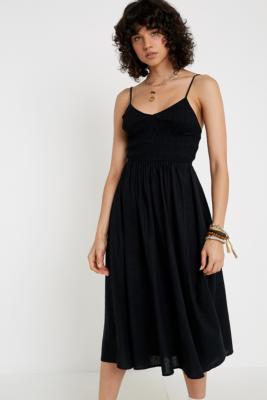 UO Ember Smocked Midi Dress