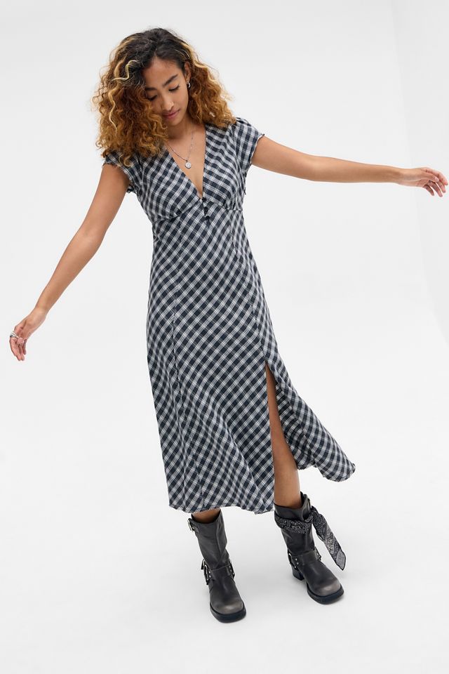 BDG Alex Check Midi Shirt Dress #2