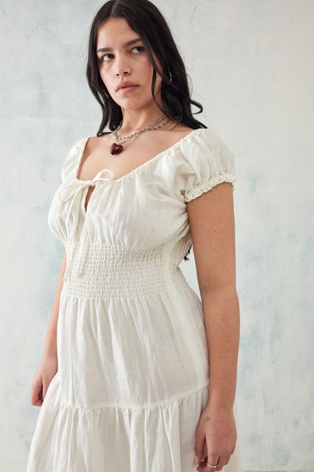 UO Ella Leinen Midi Kleid #5
