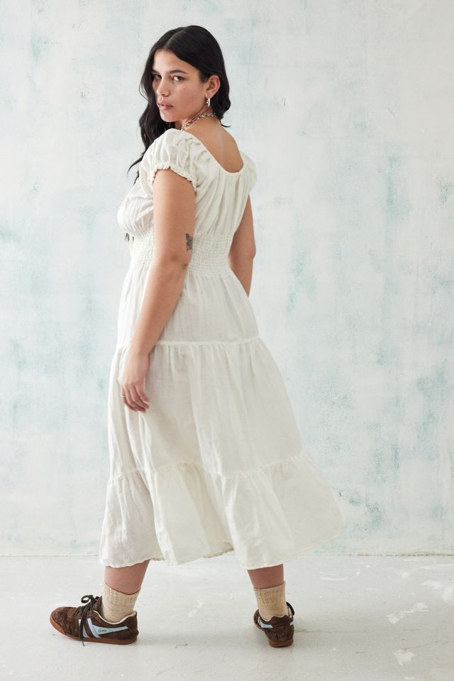 UO Ella Leinen Midi Kleid #6