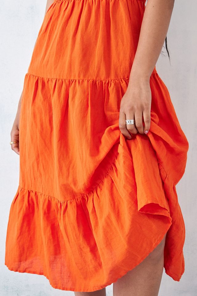 UO Ella Leinen Midi Kleid #3