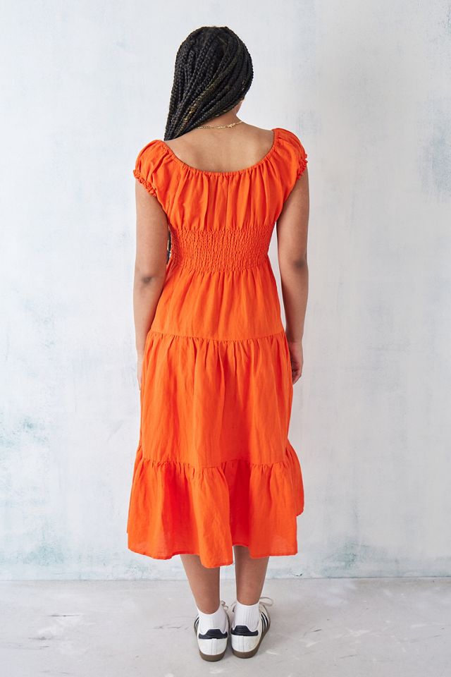 UO Ella Leinen Midi Kleid #4