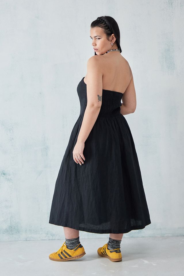 Vestido Midi de Lino UO Beth Bandeau | Urban Outfitters ES