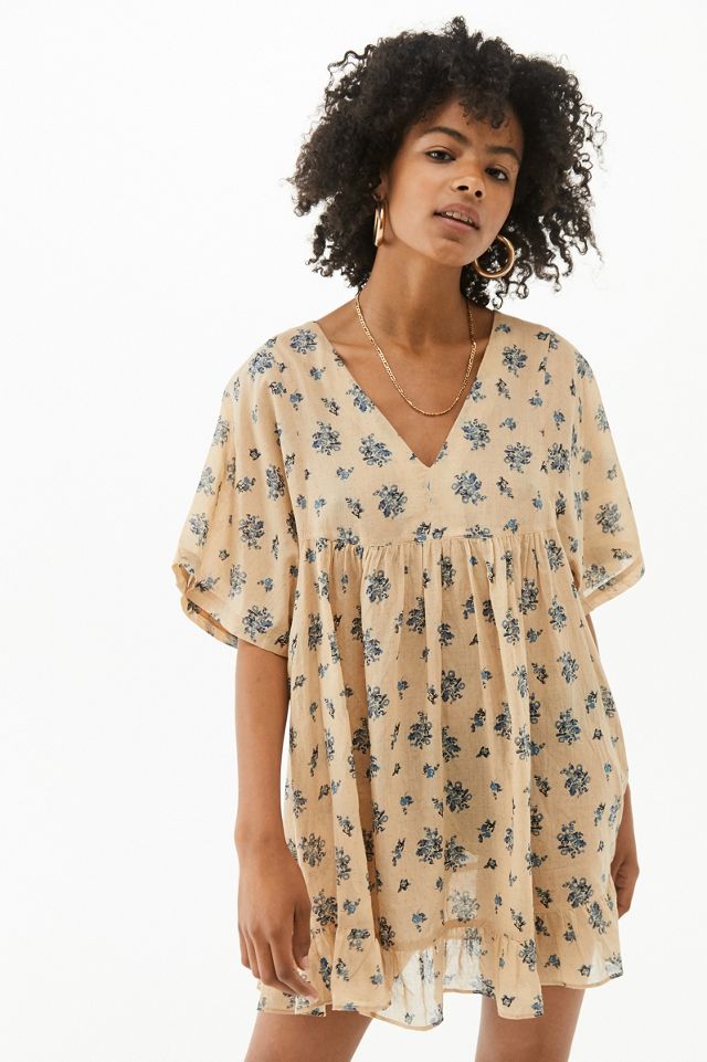 UO Anne Voile Smock Mini Dress #1