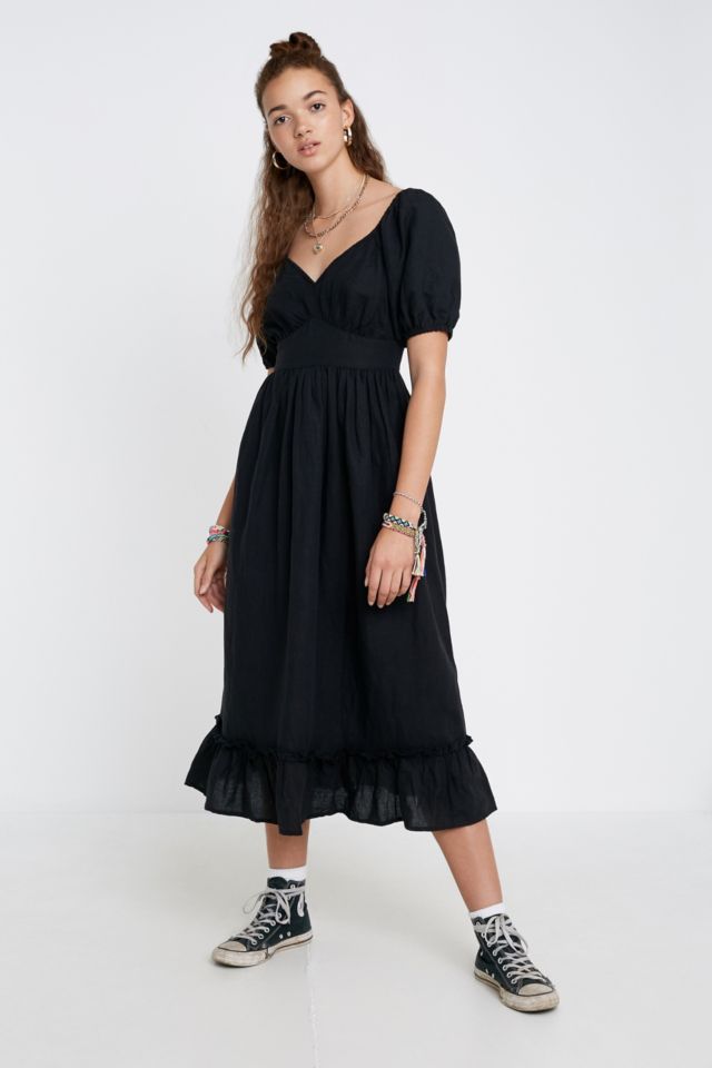 Urban outfitters hotsell black midi dress