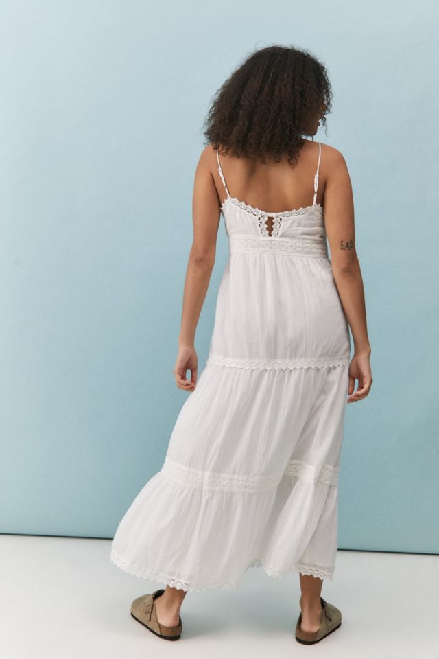 UO Lori Lace Trim Maxi Dress Urban Outfitters UK