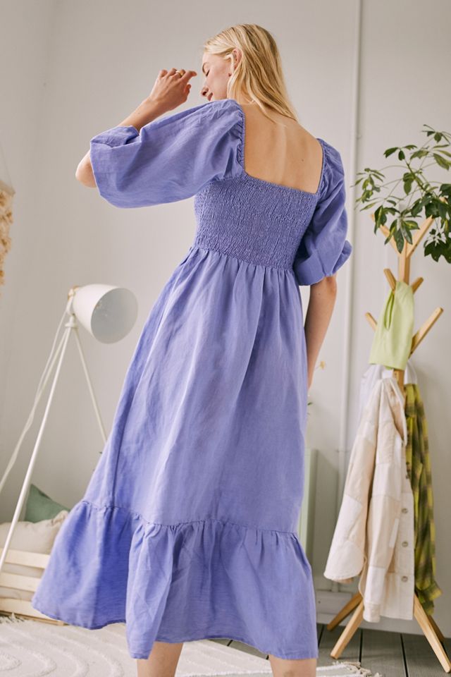 UO Odila Linen Midi Dress #2