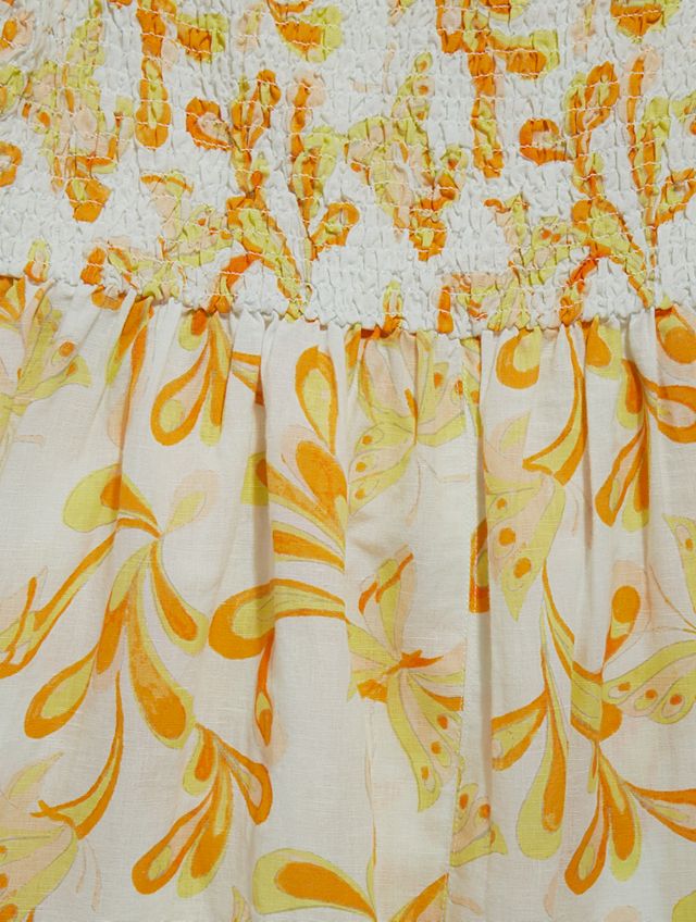 Robe jaune UO Sofia à manches bouffantes #6