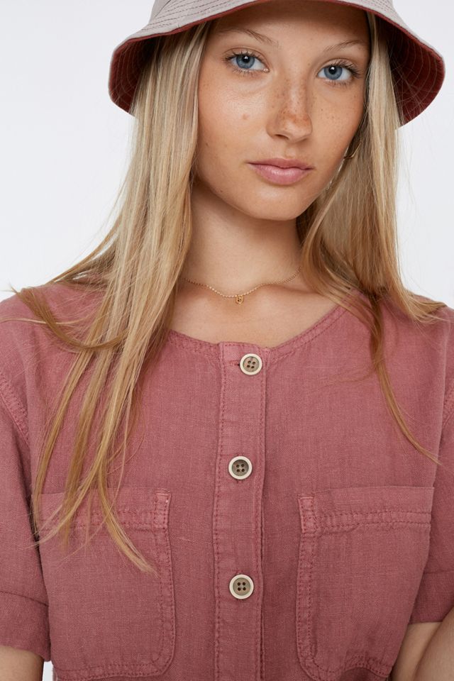 UO Peggy Rose Utility Mini Vestido de Bolsillo #1