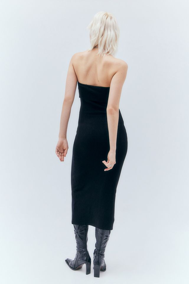 UO Halle Fold-Over Bandeau Midi Dress  #3