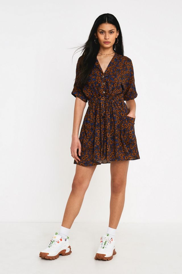 UO - Mini robe Matilda à fleurs marron #2