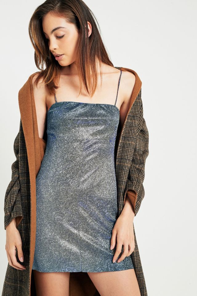 Pins & Needles Moonbeam Metallic Slip Dress #3