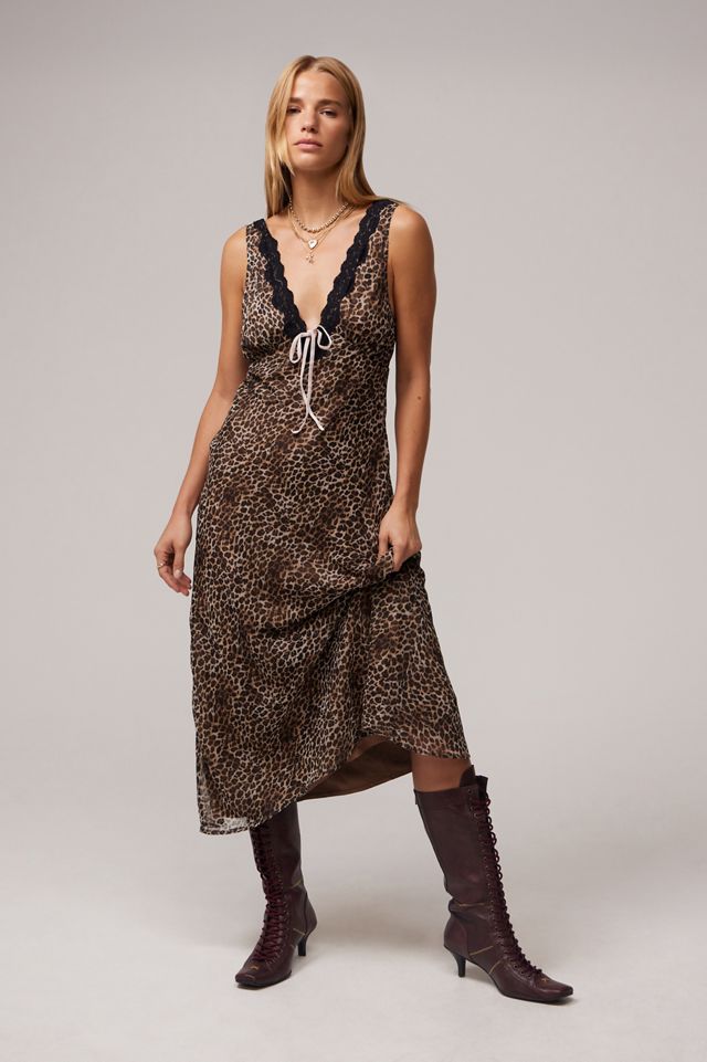 Light Before Dark Kirsten Leopard Print Midi Dress  #2