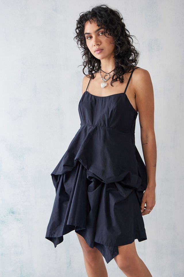 UO Bobby Balloon Ruched Mini Dress #1