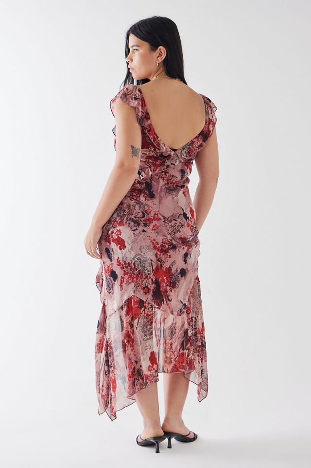 light before dark vixen asymmetric midi dress Tranquility Asymmetric Midi Dress