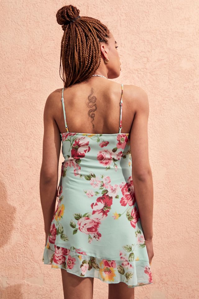 Urban outfitters best sale floral wrap dress