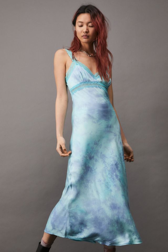 UO Melody Blue Tie Dye Maxi Dress