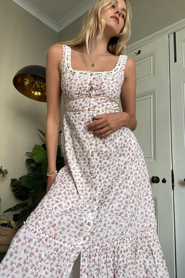 UO Jessie Floral Print Midi Sun Dress #1