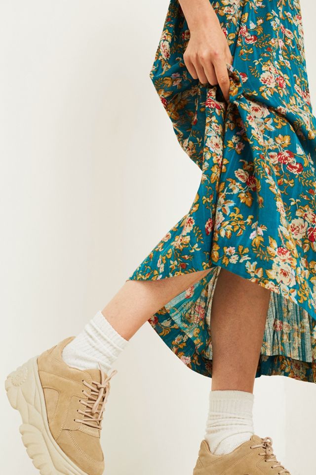 UO Maise Floral Button-Through Midi Dress #1