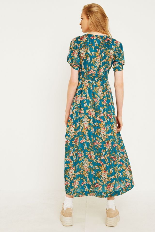UO Maise Floral Button-Through Midi Dress #2