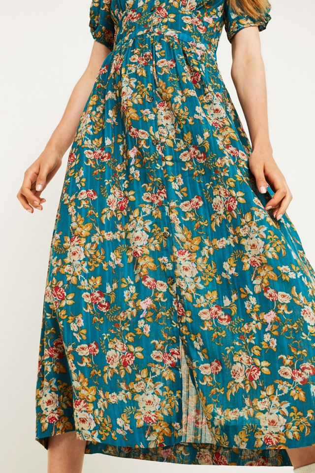 UO Maise Floral Button-Through Midi Dress #3