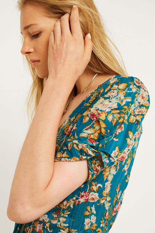 UO Maise Floral Button-Through Midi Dress #4