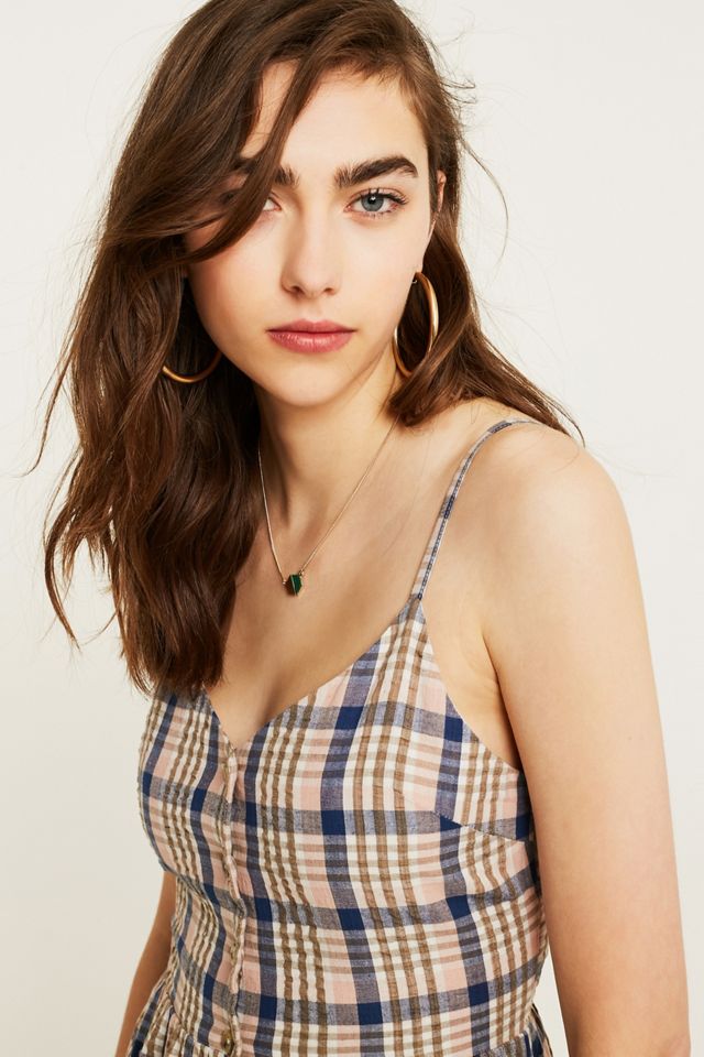Urban Outfitters – Kariertes Midikleid „Freida“ mit Knopfleiste #2