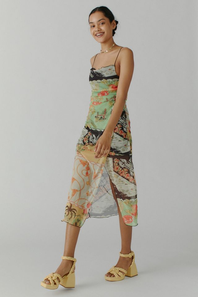 Vestito Slip UO con Stampa Cartolina e Cuciture Selvagge #3
